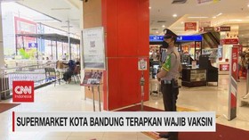VIDEO: Supermarket Kota Bandung Terapkan Wajib Vaksin
