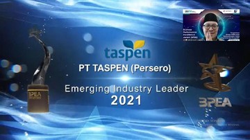 TASPEN Raih Predikat Emerging Industry Leader dalam BPEA 2021 PT Taspen (Persero) berhasil meraih predikat Emerging Industry Leader dalam acara High Level Forum & Penganugerahan Business Performance Excellence Awards (BPEA) 2021.