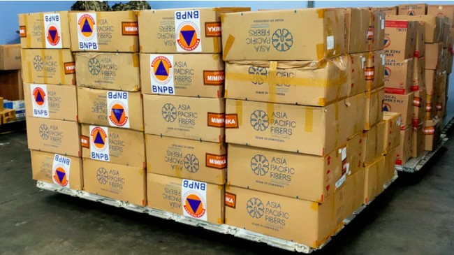 Mendukung kebangkitan pariwisata Indonesia yang mulai menggeliat, BNPB menyalurkan masker dan logistik pencegahan Covid-19 lain ke Desa Wisata Pamegarsari.