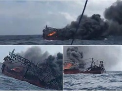 ABK KM Hentri Sempat Bertahan di Atas Kapal yang Terbakar Selama 3 Hari