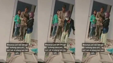 Kepergok Asyik Selingkuh dengan Pelakor, Kuli Bangunan Digerebek Istri