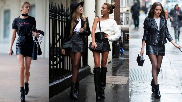 7 Ide Padupadan Rok Kulit, Simple dan Auto Bikin Stylish