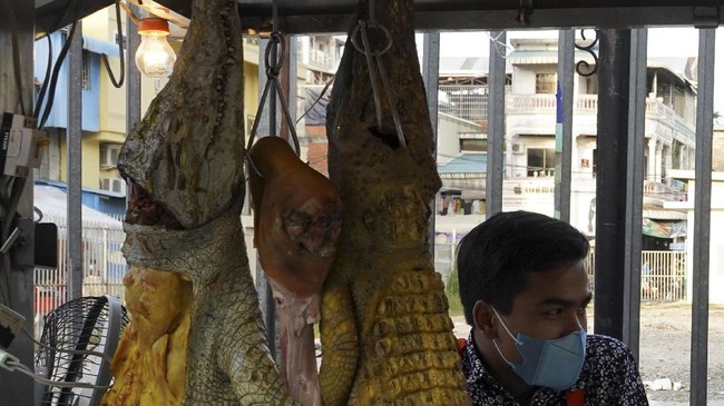 FOTO: Menjajal Kuliner Ekstrem Daging Buaya di Kamboja