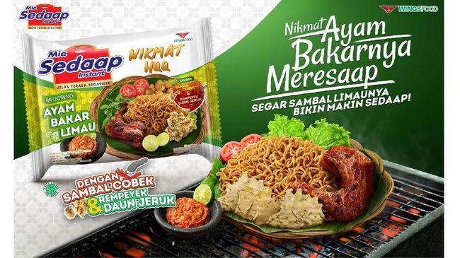 Produsen mi instan terbesar dari Wings Food, Mie Sedaap menghadirkan inovasi baru dalam kategori Nikmat HQQ Series, yakni Mie Sedaap Ayam Bakar Limau.