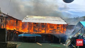 Kebakaran Hebat di Manokwari, Ratusan Rumah Dilalap Api