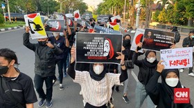 Mahasiswa Semarang Aksi Bungkam Kecam G30S Pecat Pegawai KPK