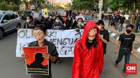 Demo Pemecatan Pegawai KPK di Semarang Dibubarkan Polisi