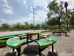 Wahana Permainan dan Olahraga Alun-alun Wates Dipasangi Police Line