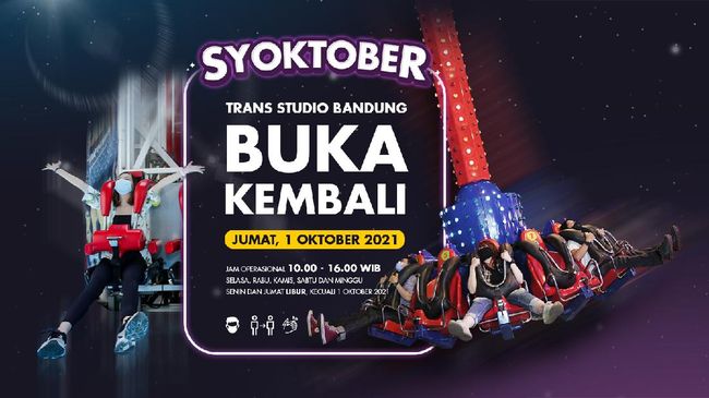 Trans Studio Bandung memberikan promo 'Syoktober Deals' Buy One Get One Free tiket serta diskon 10 persen bagi pengunjung setia.