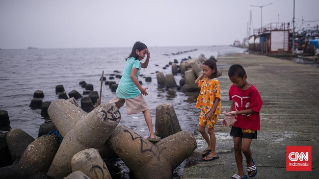 FOTO: Menepi di Muara Angke yang Tercemar Paracetamol