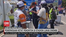 VIDEO: Pemeriksaan Ketat Penonton di Stadion Lukas Enembe