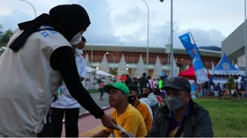 Satgas Prokes Bagikan 2 Juta Masker di 4 Lokasi PON XX Papua