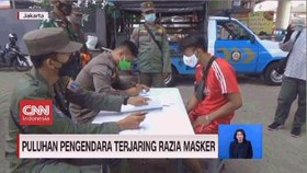 VIDEO: Puluhan Pengendara Terjaring Razia Masker