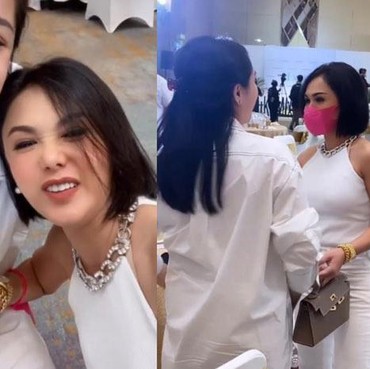 Momen Langka Yuni Shara Elus Perut Hamil Nagita Slavina, Manis Banget!