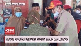 VIDEO: Mensos Kunjungi Keluarga Korban Banjir dan Longsor