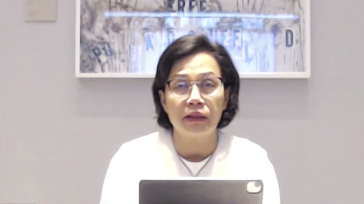 Menteri Keuangan Sri Mulyani di Konferensi Pers RUU tentang Harmonisasi Peraturan Perpajakan (RUU HPP) (Tangkapan Layar Youtube Kemenkeu RI)