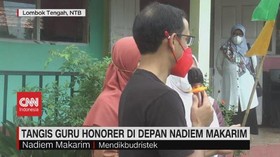 VIDEO: Tangis Guru Honorer di Depan Nadiem Makarim