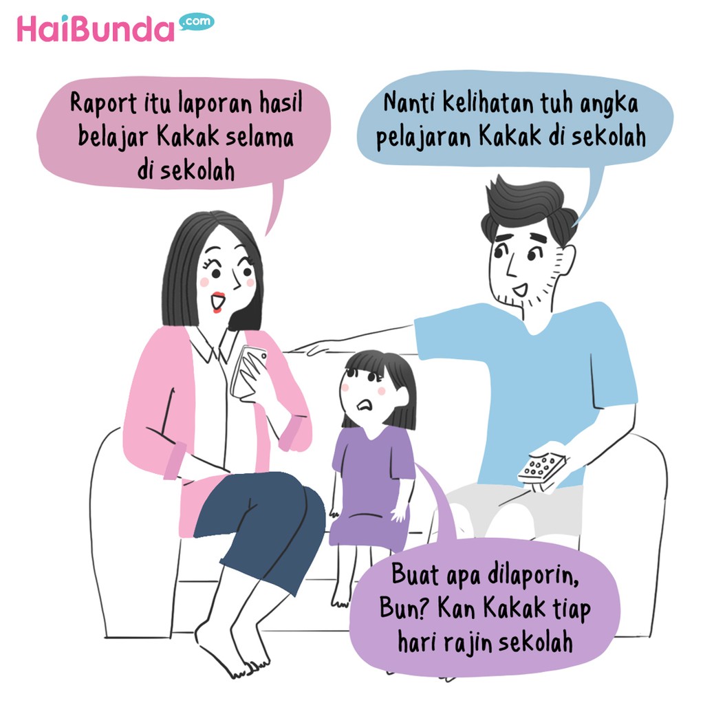 Komik ambil raport tengah semester