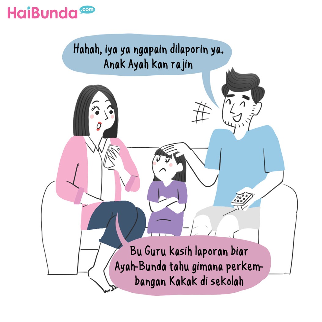 Komik ambil raport tengah semester