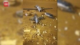 VIDEO: Melihat dari Dekat Sisa Drone Hantam Bandara Saudi