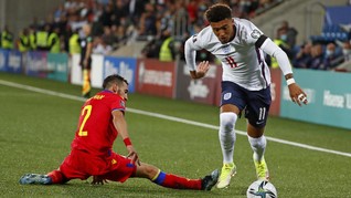 FOTO: Pesta Lima Gol Inggris ke Gawang Andorra
