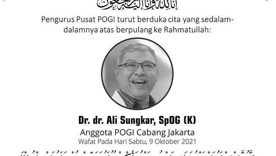 Dokter Ali Sungkar meninggal dunia