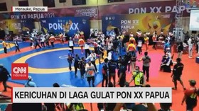 VIDEO: Kericuhan di Laga Gulat PON XX Papua