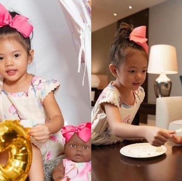9 Foto Ultah Amaira Putri Bungsu Farah Quinn yang Berpesta dengan Boneka