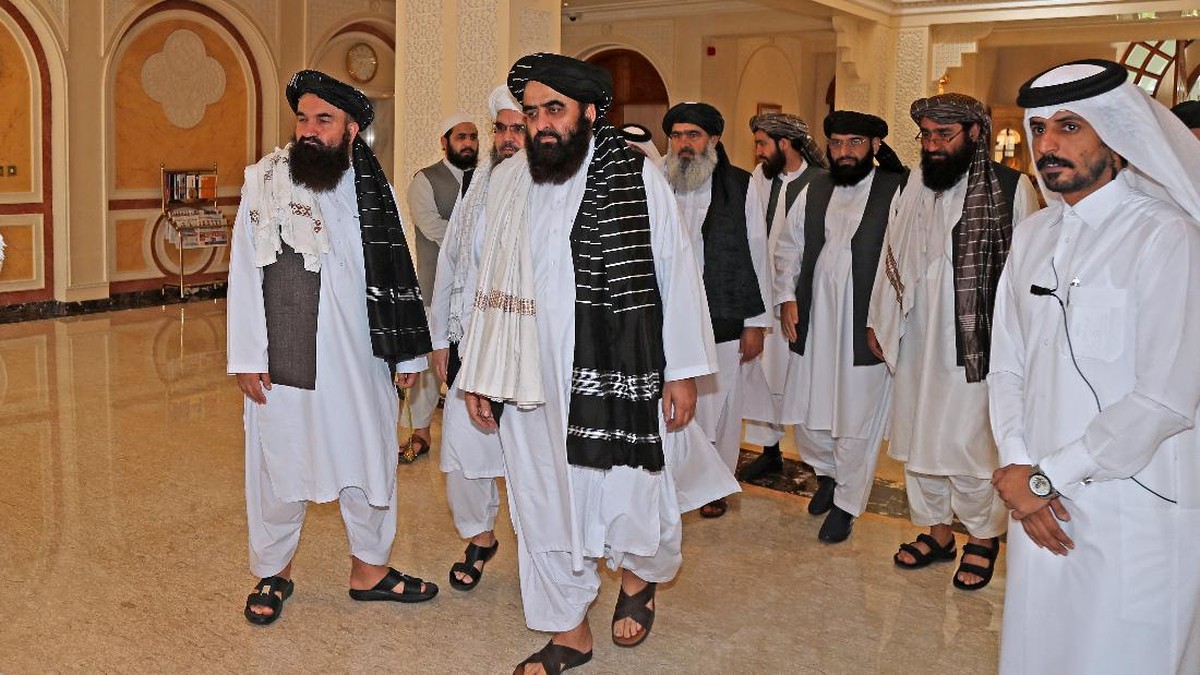 FOTO: Momen Taliban Duduk Bareng AS-Uni Eropa di Qatar