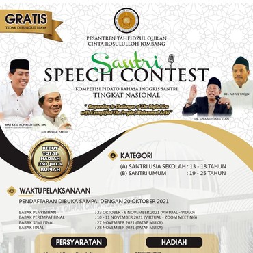 Sempat Tertunda, Acara Final Santri Speech Contest Resmi Digelar