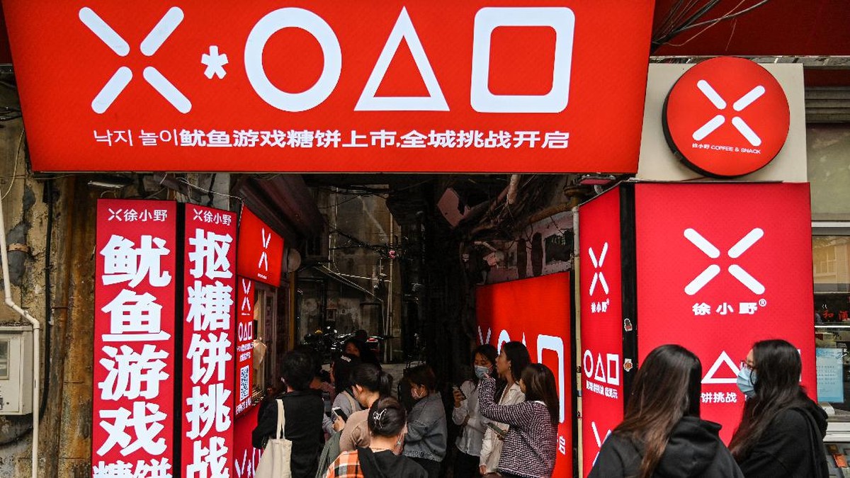 FOTO: Permen Dalgona Squid Game 'Mewabah' di China
