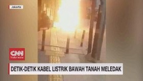 VIDEO: Detik-detik Kabel Listrik Bawah Tanah Meledak