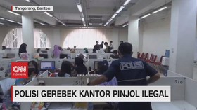 VIDEO: Polisi Gerebek Kantor Pinjol Ilegal