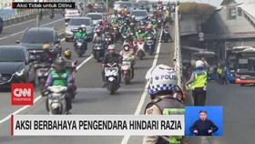 VIDEO: Aksi Berbahaya Pengendara Hindari Razia