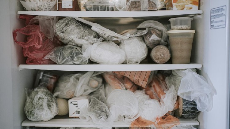 refrigerator full of frozen food purchased during the covid 19 restriction movement order