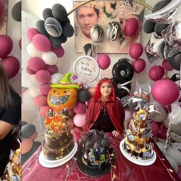 Tema Halloween, 7 Potret Ultah ke-8 Putri Sulung Audy Item & Iko Uwais