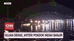 VIDEO: Hujan Deras, Arteri Pondok Indah Banjir