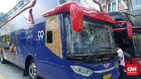 Bus Arema FC Dirusak, 1 Oknum Suporter Persebaya Diamankan