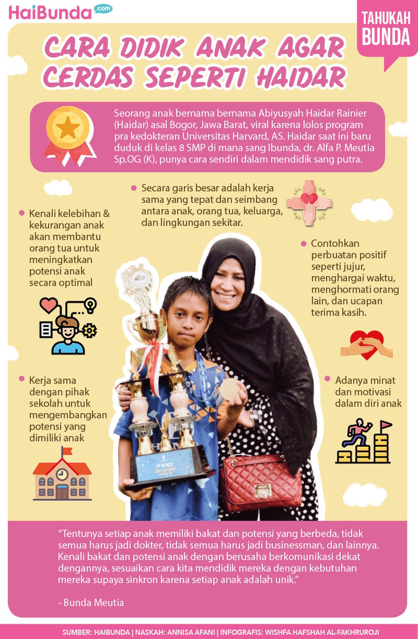 Cara Didik Anak Agar Cerdas Seperti Haidar Tips parenting ibunda haidar agar anak cerdas
