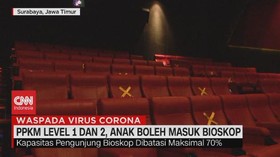 VIDEO: PPKM Level 1 & 2, Anak Boleh Masuk Bioskop