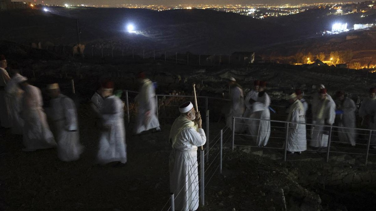 FOTO: Ritual Sekte Samaria di Hari Raya Sukkot