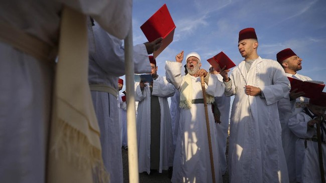 FOTO: Ritual Sekte Samaria di Hari Raya Sukkot