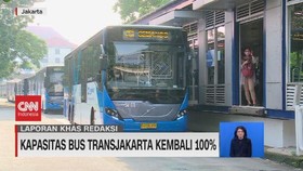 VIDEO: Kapasitas Bus Transjakarta Kembali 100%
