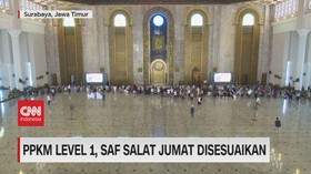 VIDEO: PPKM Level 1, Saf Salat Jumat Disesuaikan