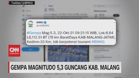 VIDEO: Gempa Magnitudo 5,3 Guncang Kab Malang