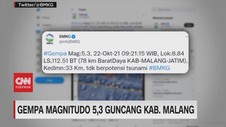 VIDEO: Gempa Magnitudo 5,3 Guncang Kab Malang