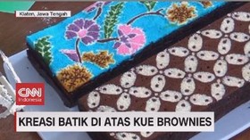 VIDEO: Kreasi Batik di Atas Kue Brownies