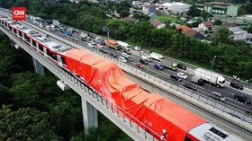 VIDEO: Penampakan LRT Jabodebek Pasca Kecelakaan dari Udara