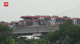 VIDEO: LRT Jabodebek Tabrakan, Gerbong Rusak Parah