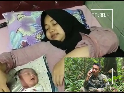 Viral Kisah Haru Brimob Azankan Putrinya Saat Memburu Teroris di Hutan